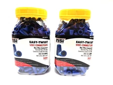 (600) NSI Industries WC-B-SJ, Easy-Twist Wire Connectors, 22-14 AWG, Blue