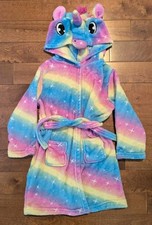 Rainbow Unicorn Kids Robe Unbranded, Size Small Good For 5/6 No Tags