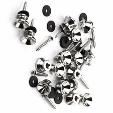 2/4/8/16 Pieces Guitar Bass Chrome Metal End Pin Strap Buttons Cushion Screws E