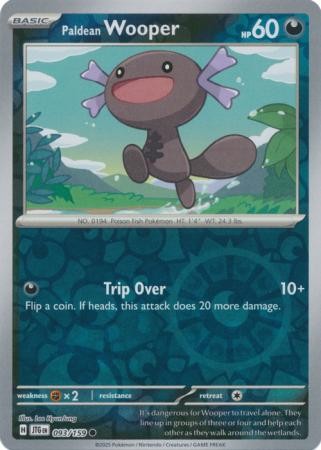 PALDEAN WOOPER 093/159 JOURNEY TOGETHER POKEMON (REVERSE HOLO, NM)