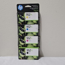 HP 952XL Ink Cartridge Set Genuine OEM Black Cyan Magenta Yellow Bundle 2025/26
