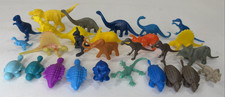 Vintage Mini Dinosaur Figurines Lot Of 28 Toys Plastic/Rubber