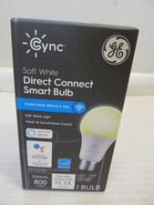 GE Cync Soft White Direct Connect Smart LED Bulb, A19 Base