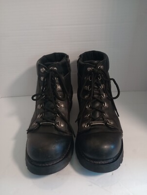 Harley-Davidson Men\'s Black Leather Zip Riding Boots Size 13 Harley-Davidson Boots 13 US Shoe Motorcycle & Powersports  main image 2