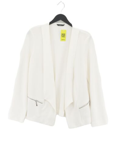 Roman Women's Jacket UK 12 White Polyester with Elastane Overcoat - Afbeelding 1 van 6