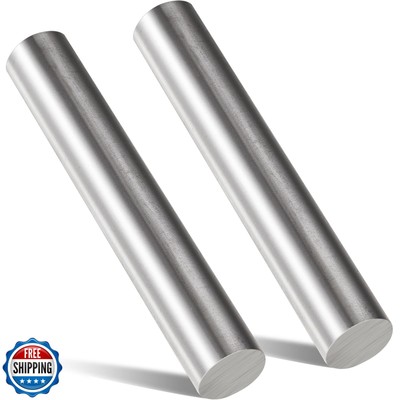 Gisafai 2 Pcs 1'' Diameter Round Carbon Steel Rod Hot Rolled Unpolished Stock 