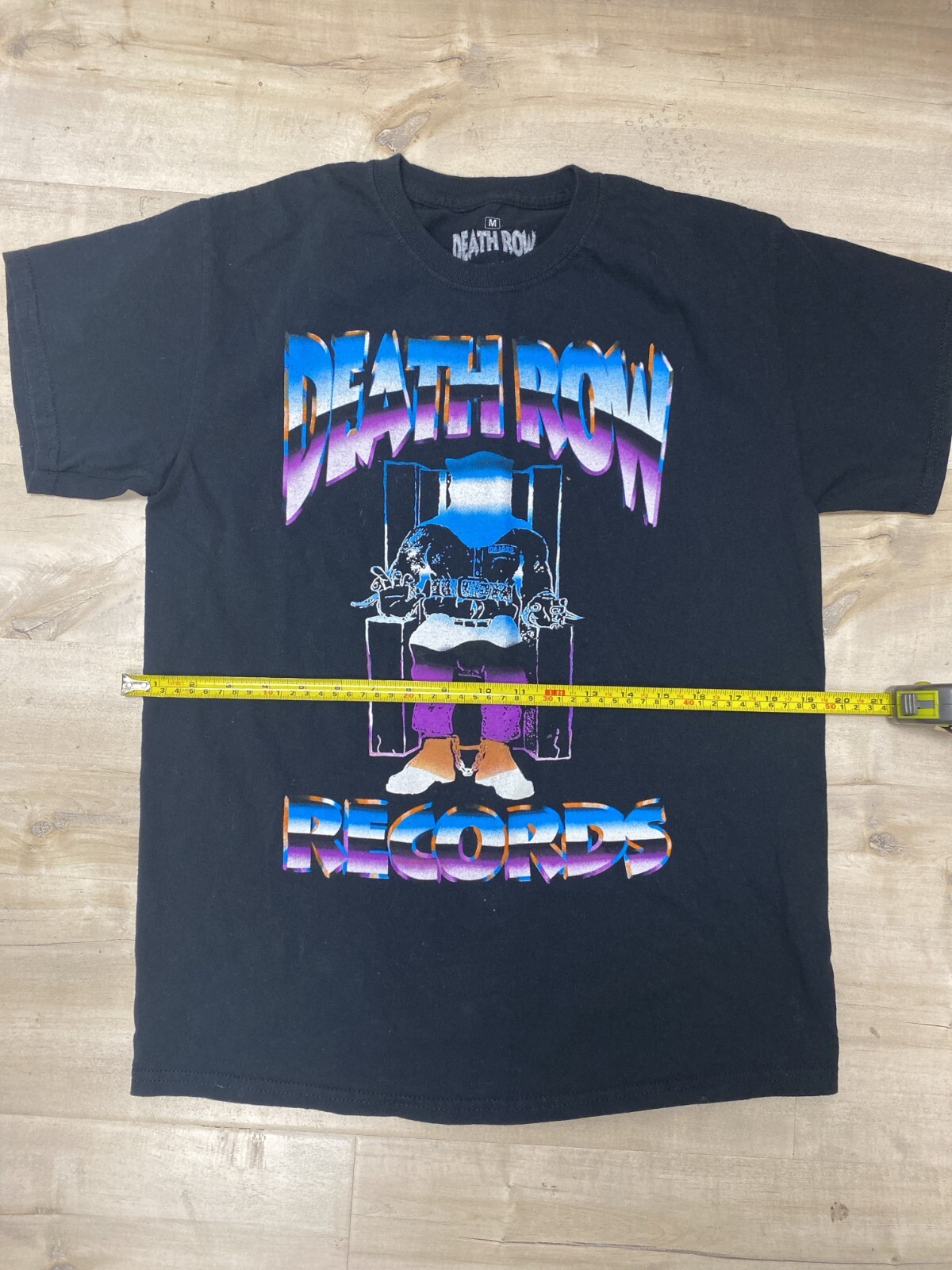 FILA Death Row Records T Shirt Uomo Manica Corta Media Girocollo Grafica Nera