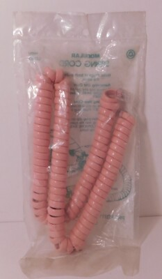 #ad #ad 1 New Old Stock Bell Telephone PINK Handset Cord 12#x27; Feet long Fully Modular $16.19