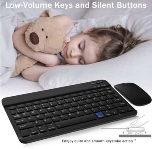 Wireless Rechargeable Bluetooth Keyboard Mouse Combo for iPad Android Tablet - Picture 6 of 7