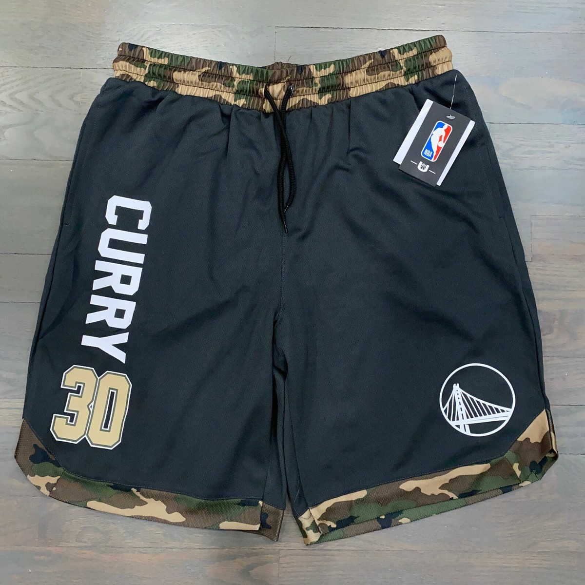 NBA Unk Stephen Curry Golden State Warriors Camo Shorts Men's Size