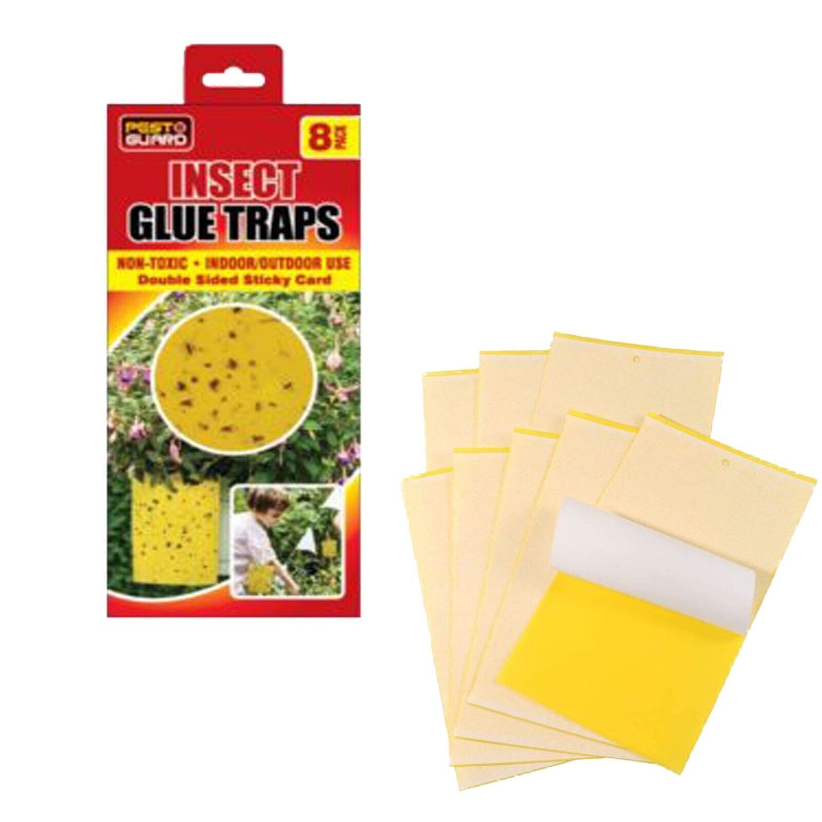 Sticky Insect Paper Yellow Sticky Fly Trap Insect Catcher Paper Traps Killer Glue Fruit ...