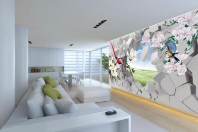 3D Branch Bird ZHUA13846 Wallpaper Wall Murals Removable Self-adhesive Ann 24