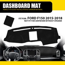 Dashboard Dash Board Cover Mat Carpet Black Fits Ford F150 2015 2016 2017 2018 A