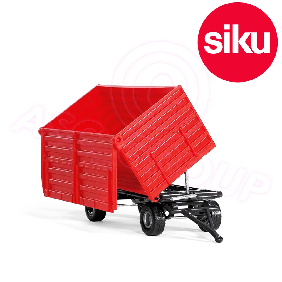 Remolque de recolección Siku 2898 inclinable lateral placa de pivote de 4 ruedas + enganche trasero 1:32 Foto 3 de 3