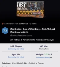 Zombicide - Box of Zombies Set #7: Lost Zombivors NIB Sealed CMON