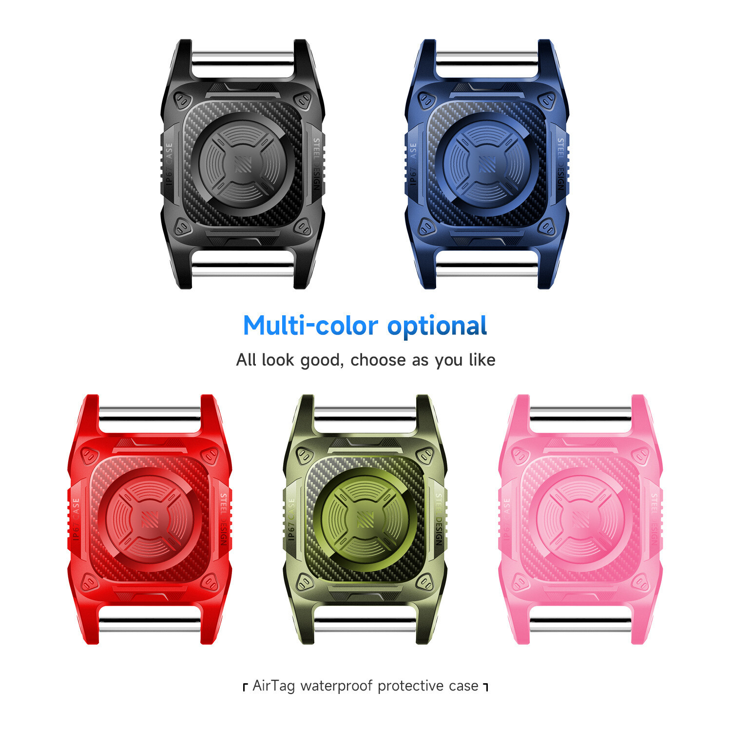 Waterproof Airtag Holder for Apple Air Tag Keychain Case Fr Pet Shockproof Cover