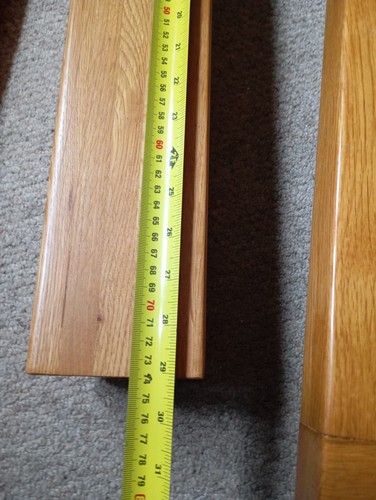 solid oak extendable dining table - Picture 9 of 13