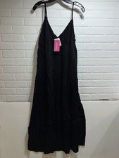 NWT! Shoedazzle Tiered Maxi Dress Size Large Caviar Black $70