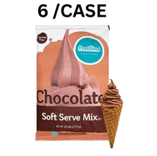 (6/CASE) 6 lb. Frostline Chocolate Soft Serve Ice Cream Dry Mix Gluten Free