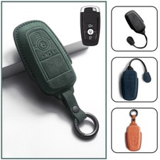 Suede Leather Car Key Case Cover For For Ford Edge Fusion F-150 F-250 Explorer