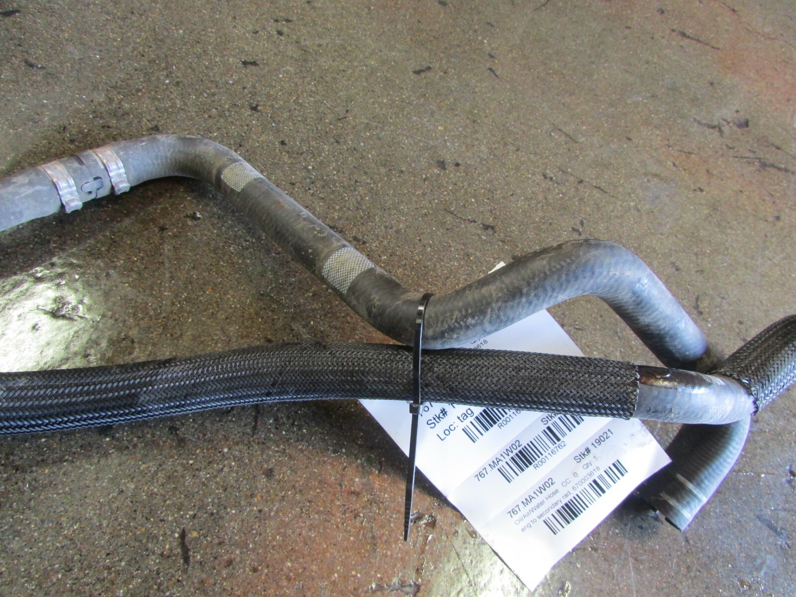 Maserati Ghibli, Water Hose/Pipe Engine to Radiator, Used, P/N 670003618