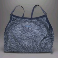 Gymshark Navy Marl/Light Gray Flex Strappy Sports Bra - Size  Small