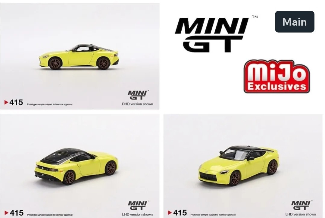 Mini GT 1:64 Nissan Z Proto Spec 2023 Ikazuchi Yellow Mijo
