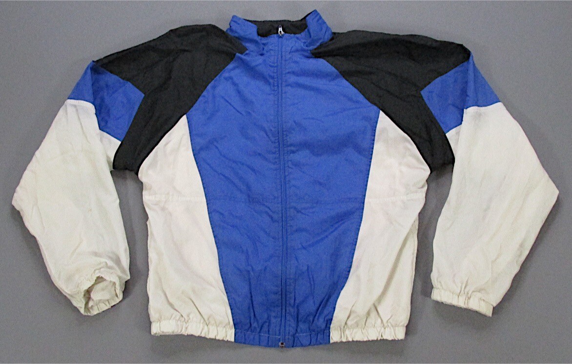 Rare Vintage NIKE Color Block Striped Full Zip Windbr… Gem