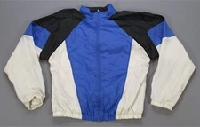 Rare Vintage NIKE Color Block Striped Full Zip Windbreaker Jacket 80s 90s Size L