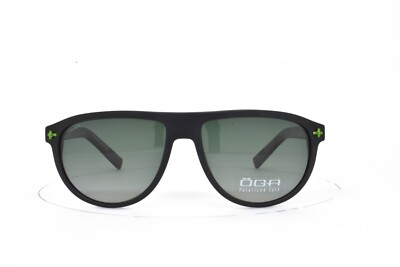 OGA MOREL France SUNGLASSES BLACK Aviator POLARIZED GREEN 7868O