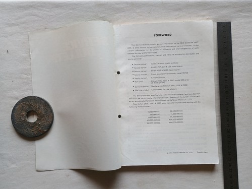 1975 SERVICE BULLETIN Introduction of Datsun 260C 220C 200C Model 330 Series - Picture 2 of 14