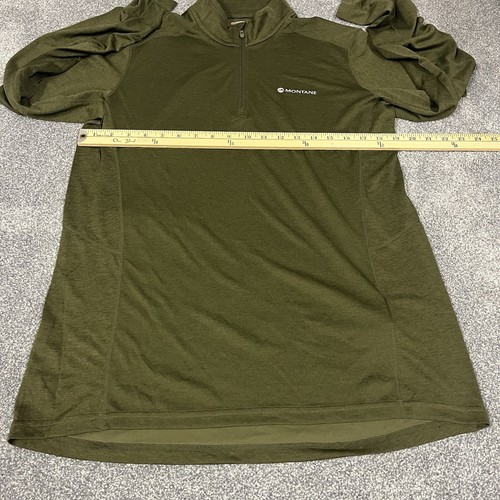 Montane Base Layer Herren 1/4 Zip Pullover Grün Performance Wandern 2XL (eigentlich M) - Bild 5 von 9