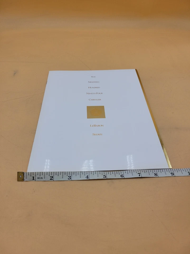 Chrysler Lebaron 1994 sedán distribuidor sala de exposición ventas folleto catálogo folleto  Foto 2 de 4