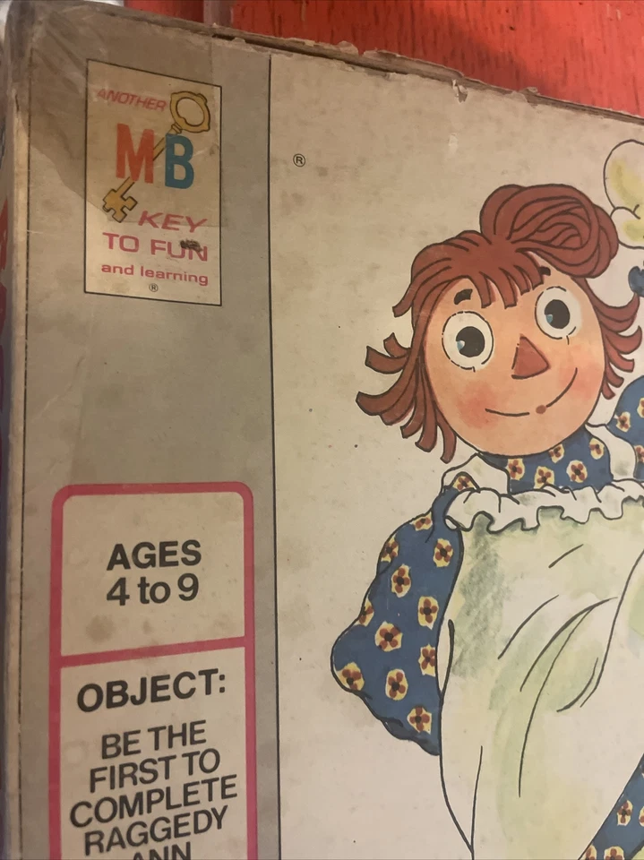 Juego de Mesa Vintage 1974 "Raggedy Ann", Milton Bradley Little Folks Juego Completo Foto 2 de 4