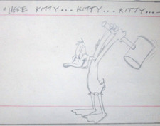 1963 DAFFY DUCK Warner Brothers Original ANIMATION PRODUCTION cel DRAWING
