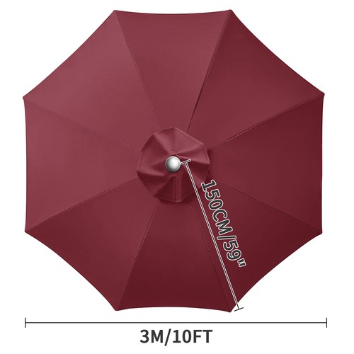 2M 2.5M 2.7M 3M Round Garden Replacement Fabric Parasol Umbrella Cover 6/8 Arm - Picture 108 of 115