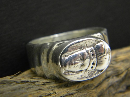 Men's ring sterling silver archangel Michael heavy in size 10 - 第 1/9 張圖片