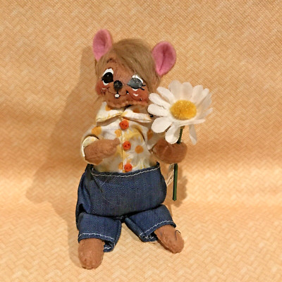 Annalee Dolls 5  Boy Mouse With Daisy Springtime Mouse NWT