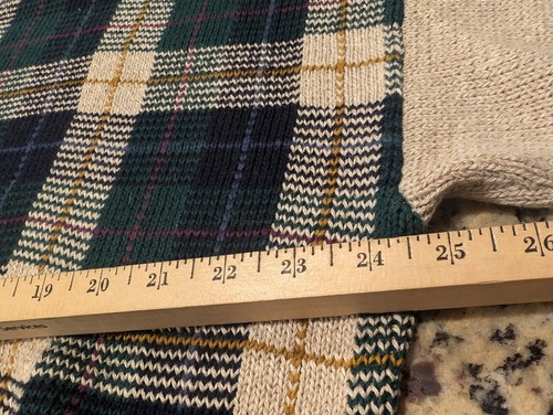 Vintage Trader Bay Plaid Sweater Mens Knit Cotton Made USA Geometric Pullover XL - Picture 5 of 7