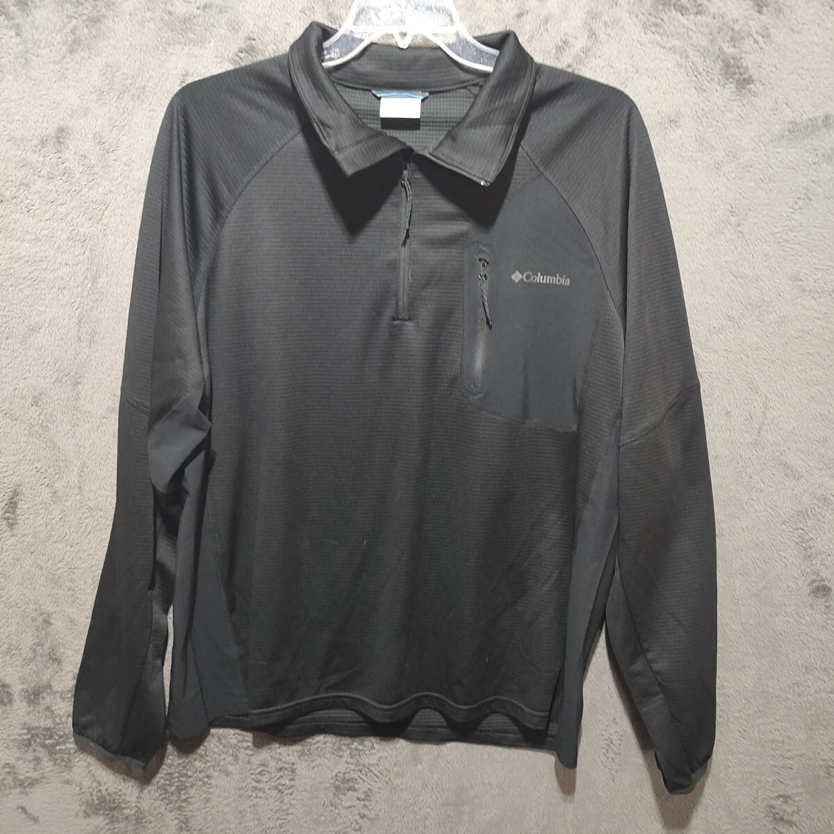 Columbia Jacket Adult Extra Large Black Pullover 1/4 Zip Long Sleeve Outdoor Men