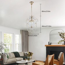 Ceiling Light Crystal Chandelier Pendant Lamp Home Lighting Fixture Modern