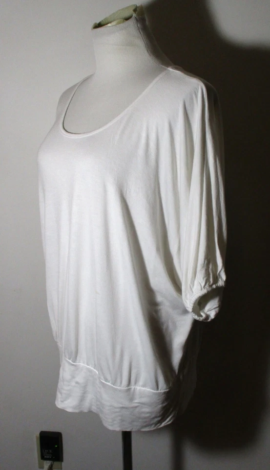 EIGHT SIXTY White Rayon Stretch Top Size XL - Image 4 of 4