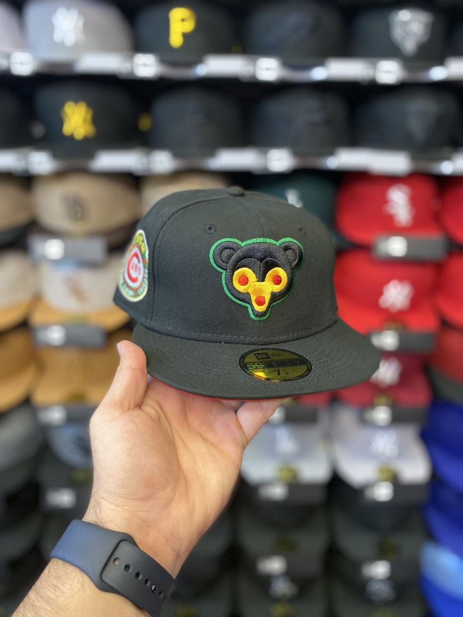ウェア newera x tmkk 59fifty cubs cup 7-1/8 New Era Chicago Cubs x Chicago Blackhawks Black 59fifty Fitted Hat