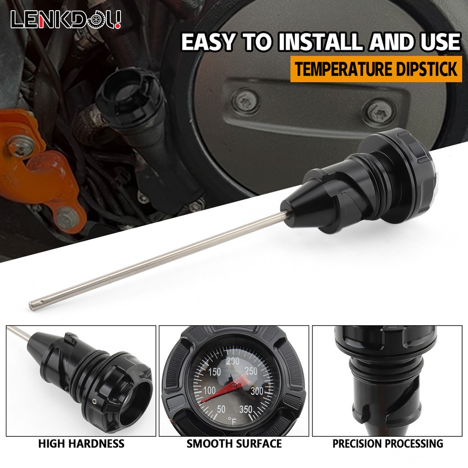 Motorcycle Oil Temperature Dipstick Oil Plug Temp Gauge Cap for Harley Motorcycle Oil Temperature Dipstick Oil Plug Temp Gauge Cap for Harley