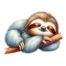 Sleepy Sloth Wall Decal Sticker 18X18cm Large