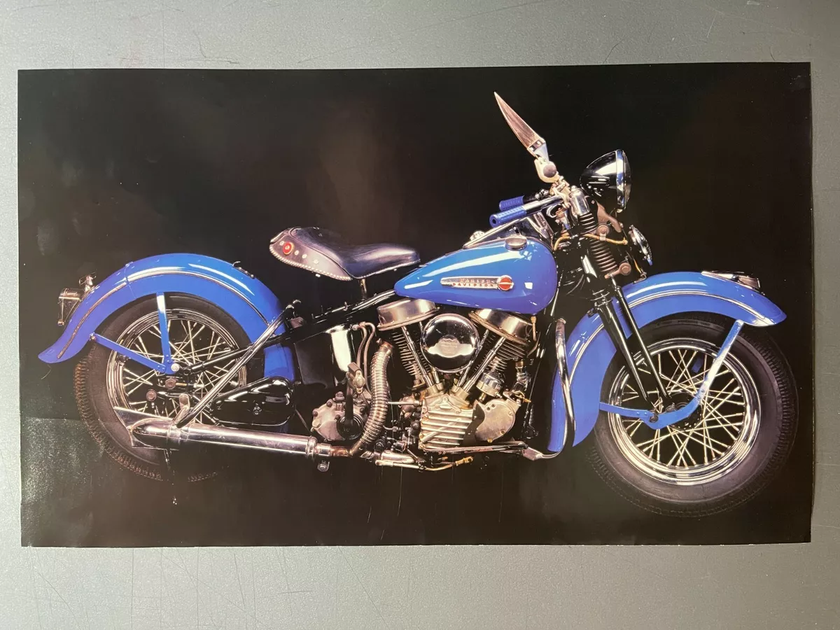 1948 Harley Davidson FL Motorcycle Picture Print RARE Awesome