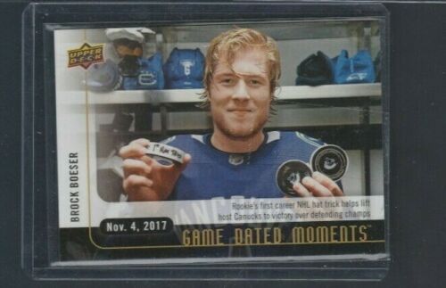 2017-18 Upper Deck Game Dated Moments # 11 Brock Boeser