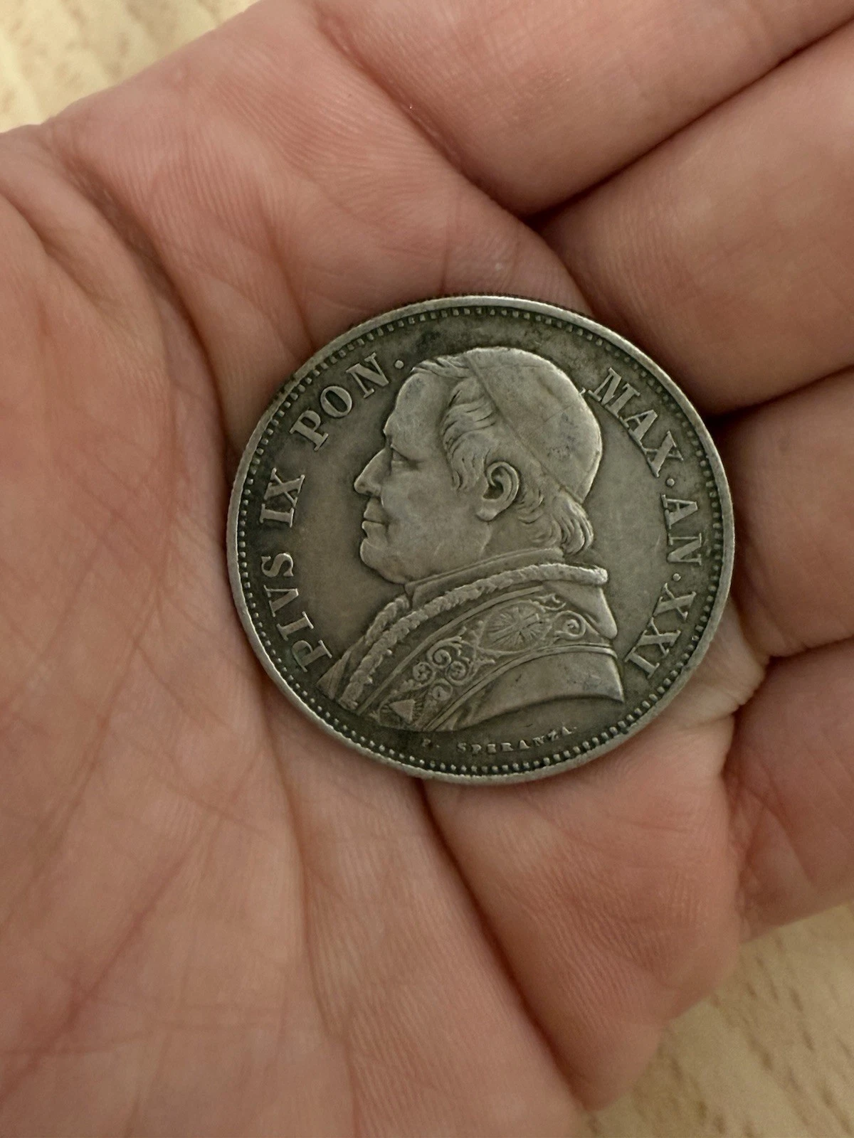 2 Lire 1/2 1867 Stato Pontificio PIVS IC PON MAX AN XXI