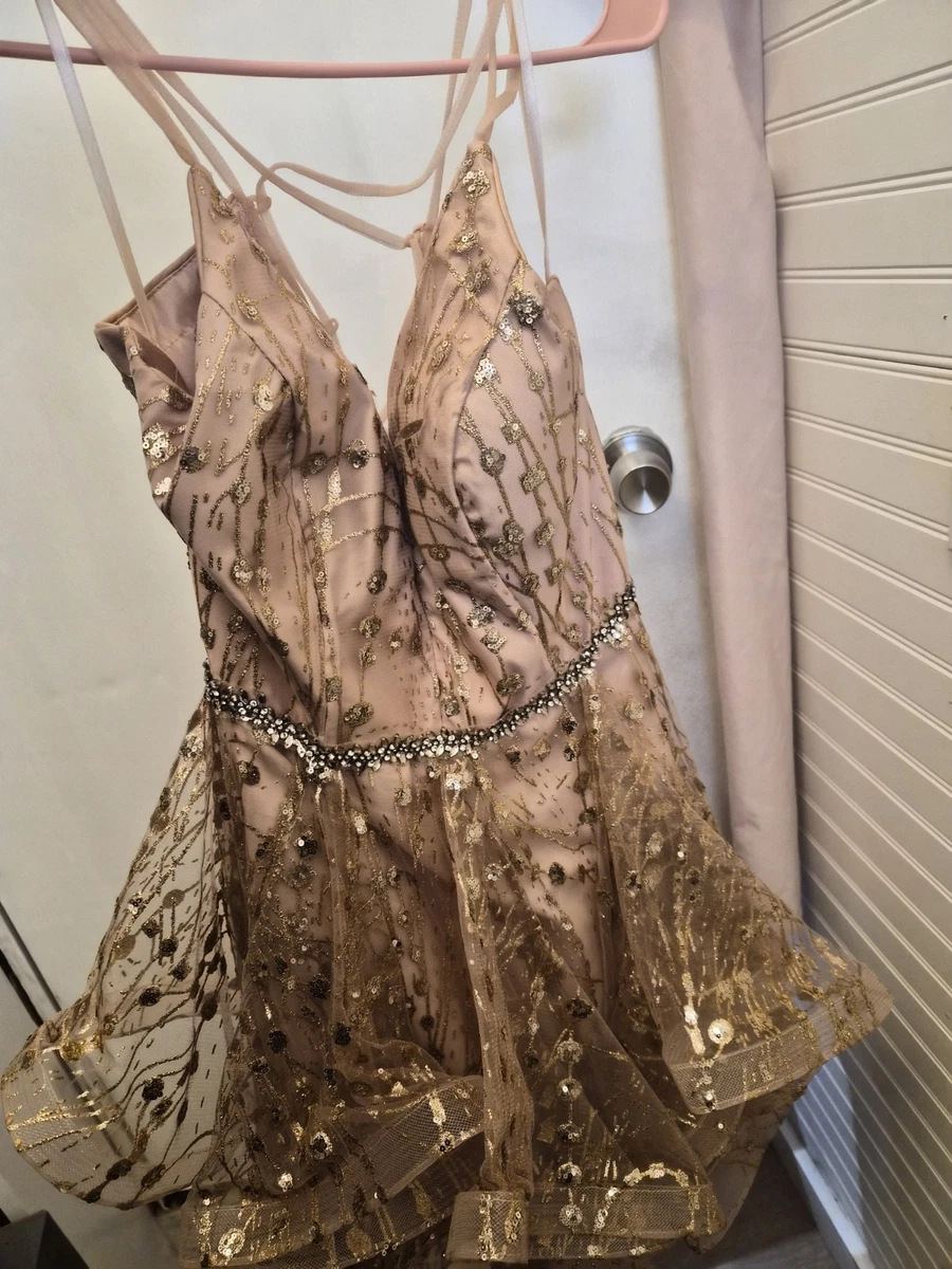 gold wedding dress short Dresses for sale length skirt