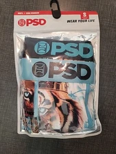PSD Men's Tiger Rosa/Beast Mode Print Briefs Small